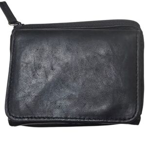 Vintage Soft Leather Wallet With Liscense Windiw